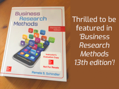 Betty's work cited in the Business Research Methods book, 13th edition